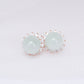 Seafoam Jade Starburst Ear Studs
