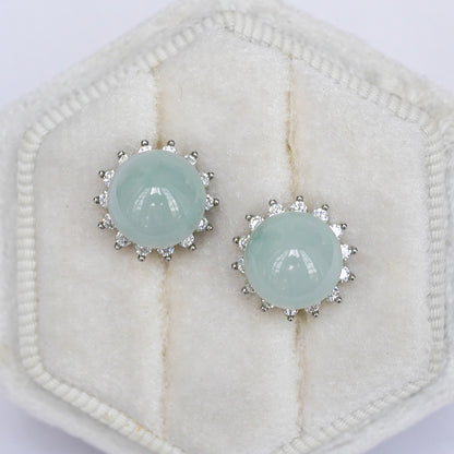 Seafoam Jade Starburst Ear Studs