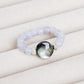 Lavender Jade Bead with Coin MOP Ring