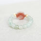 Mint Green Jade Bead with Flower MOP Ring