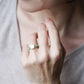 Vivid Green Jade Bead with Rose MOP Ring