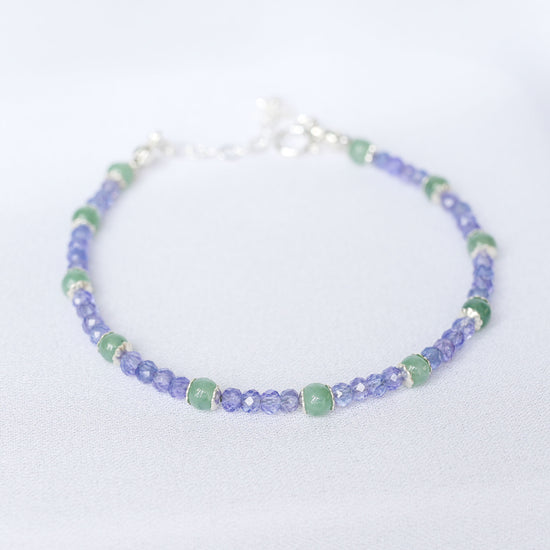 Tanzanite with Jade Accent Bracelet JT1