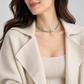 Teal Jade with Pearl Accent Choker Necklace