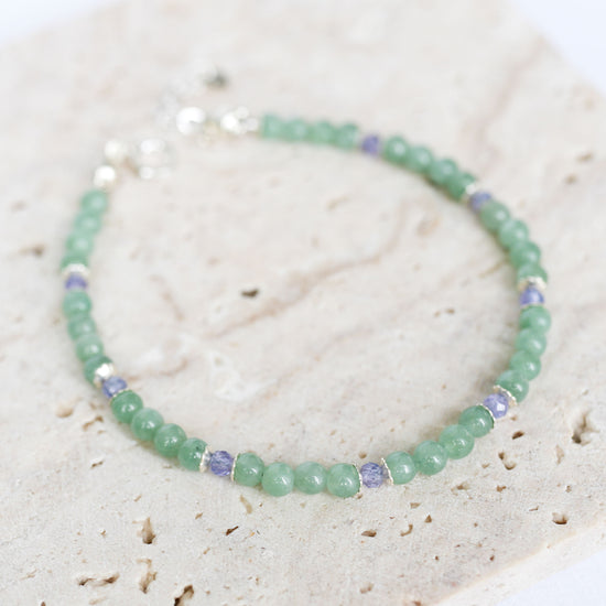 Jade with Tanzanite Accent Bracelet JT2