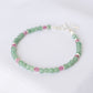 Jade with Pink Sapphire Accent Bracelet
