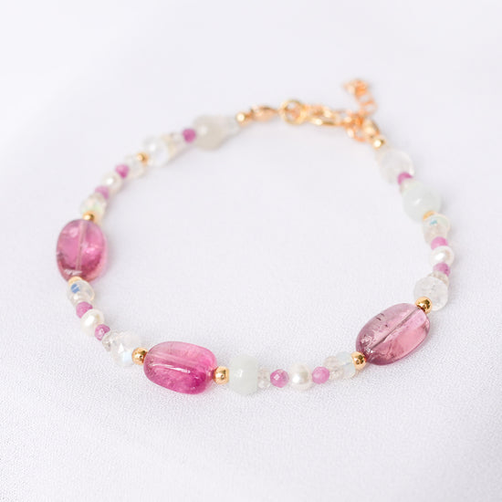 Pink Tourmaline Nugget Bracelet