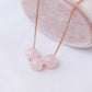 Sliding Triple Rose Quartz Necklace