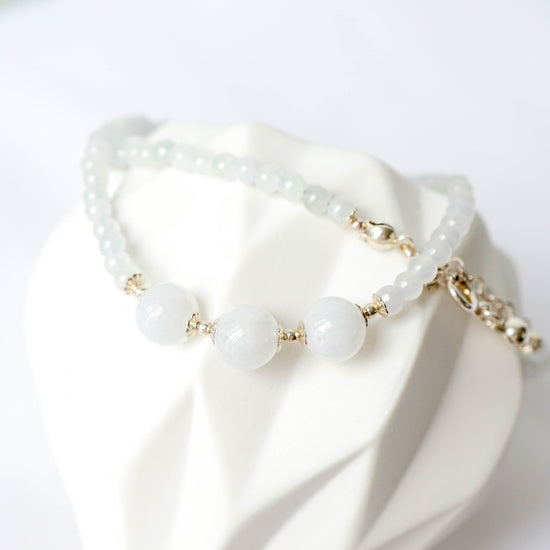 White Jade Choker Accent Necklace JAC3