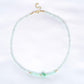 Green Jade Choker Accent Necklace JAC2