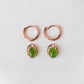 Chic Hoop Earrings with Detachable Twinkling Jade Dangles
