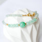 Green Jade Choker Accent Necklace JAC2