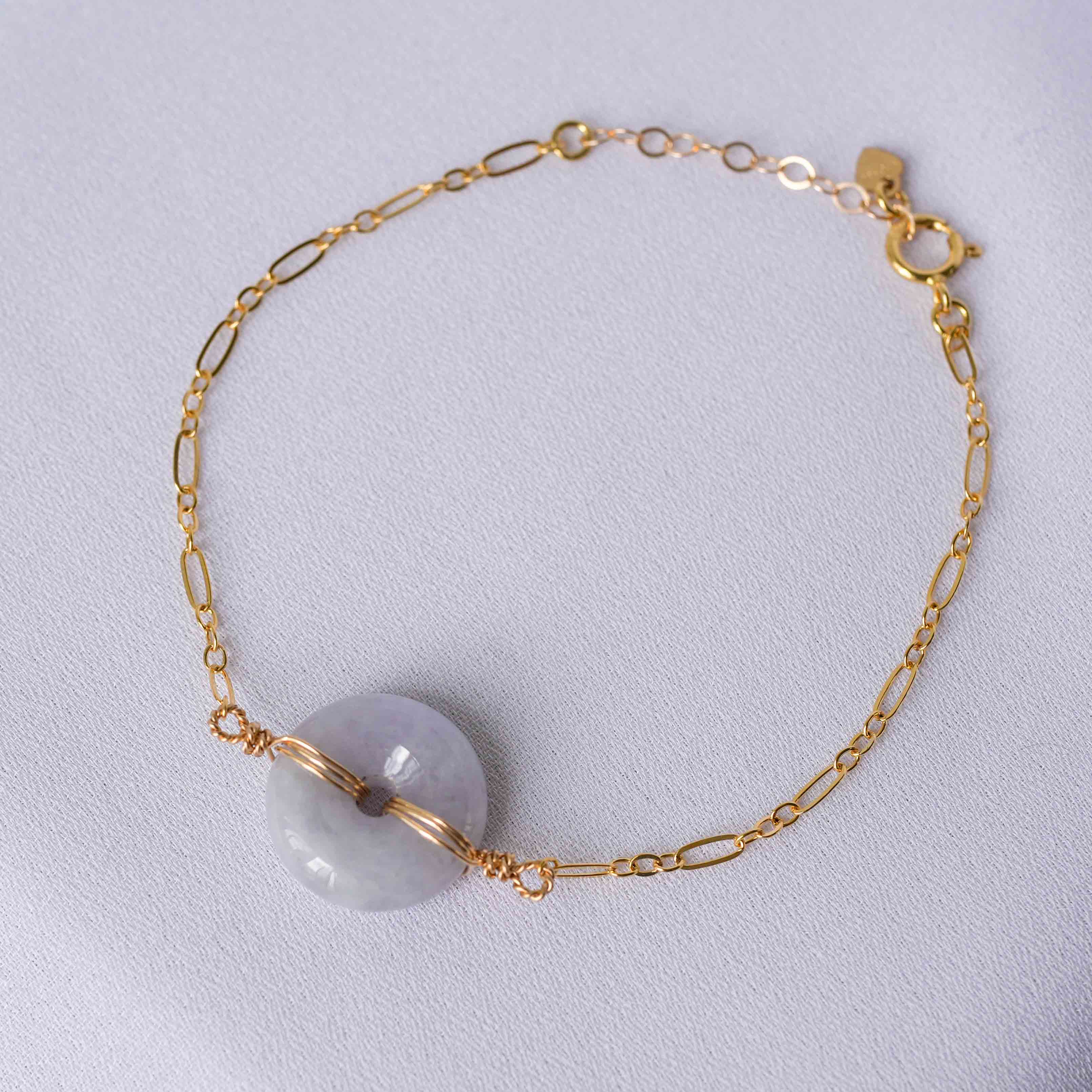 Lavender Jade Donut Chain Bracelet – JL Heart Online