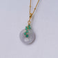 Lavender Jade with Green Onyx Vine Necklace - VLJV9