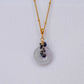 Lavender Jade with Sapphire Vine Necklace - VLJV8