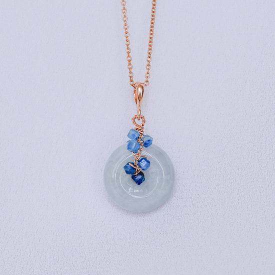 Lavender Jade with Kyanite Vine Necklace