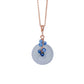 Lavender Jade with Kyanite Vine Necklace