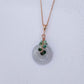 Lavender Jade with Emerald Vine Necklace