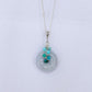 Lavender Jade with Turquoise Vine Necklace