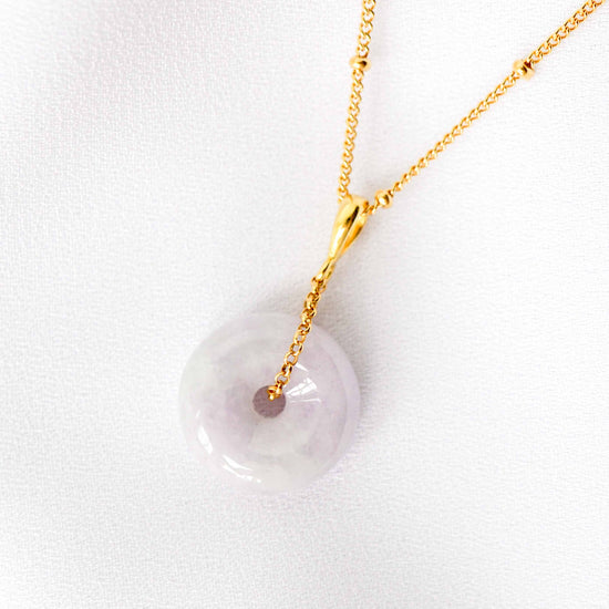 Vivid Petite Lavender Jade Necklace