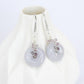 Vivid Lavender Jade with Spinel Vine Earrings - Dapped Single CZ Hook