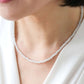 Tiny White Jade Choker Necklace