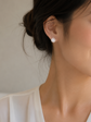 White Pearl Starburst Ear Studs