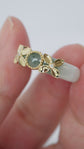 Floral XOX Jade Ring - JJ8Y (US5.25, Cannot be resized)