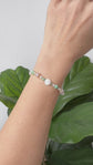 Rose Mother-of-Pearl and Green Jade Bracelet