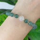 Glacial Teal Jade and Moonstone Bracelet B2386