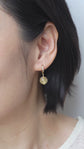 CZ Hoops with Golden Rutile Quartz