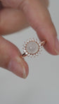 Snow Jade Sun Halo Ring - 1529JRR