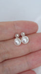 Pearl and Jade Orbit Earrings in 14K Gold