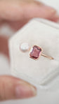 Tourmaline and Akoya Pearl Toi Et Moi Ring - 1539TPR