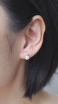 Pearl and Jade Orbit Earrings in 14K Gold