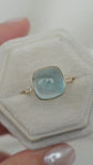 Cushion Aquamarine Radiant Ring - 1557ARY