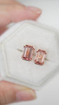 Tourmaline Corset Bezel Ear Studs - 1543TER