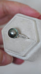 Tahitian Pearl Gemini Ring in 14K White Gold - 1577TRW