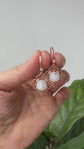 Peranakan Tile Moonstone Hook Earrings