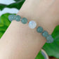 Glacial Teal Jade with Moonstone Bracelet B2384