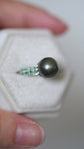 Tahitian Pearl Gemini Ring in 14K White Gold - 1578TRW