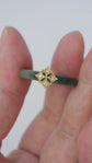 Peranakan Mosaic Jade Ring - 14K Yellow Gold