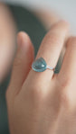 Aquamarine Radiant Ring - 1556ARW