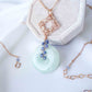 Jade with Peranakan Tile and Kyanite Vine Necklace