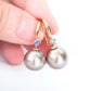 Elegant Pearl Hook Earrings in 18K Yellow Gold - 1226PE