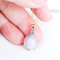Deluxe Lavender Jade with Sapphire in 14K Yellow Gold - 1234JPY