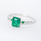 Emerald Semi-Eternity Ring - 1246ERW