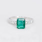 Emerald Semi-eternity Ring - 1249ERW