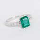 Emerald Semi-eternity Ring - 1249ERW