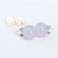 Angel Wings Lavender Jade Earrings 18K Gold - 1299JEY