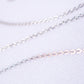 14K Solid White Gold Chain